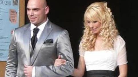 Antonella Barbieri e il marito Andrea Benatti nel giorno del loro matrimonio