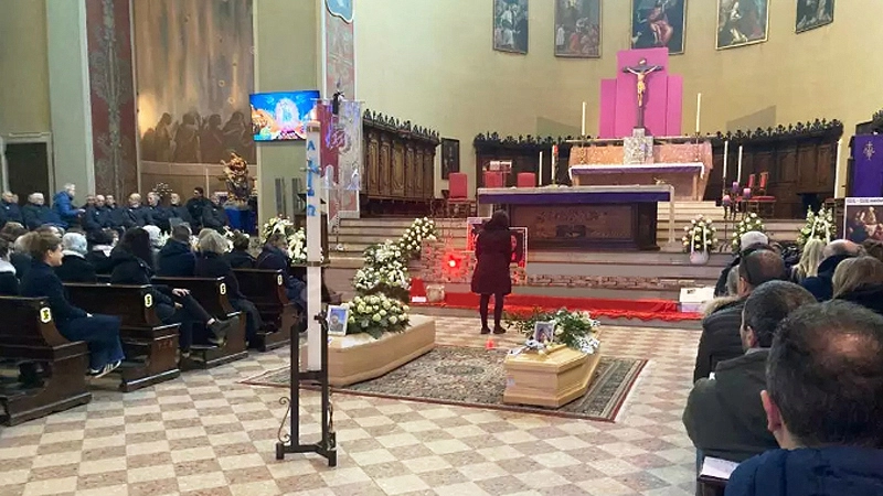 Funerali ad Almè per Christian e Riccardo