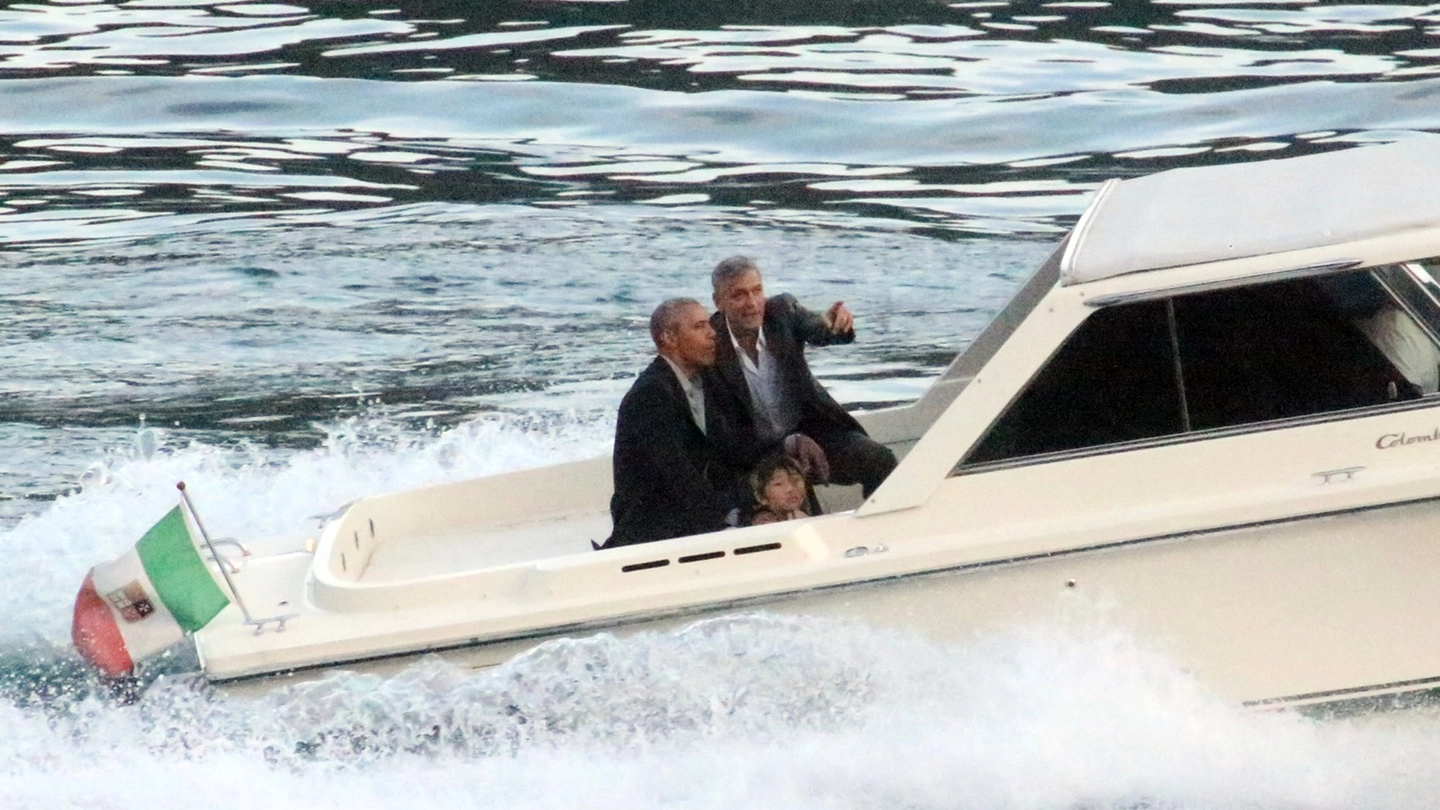 George Clloney e Barack Obama sul Lario