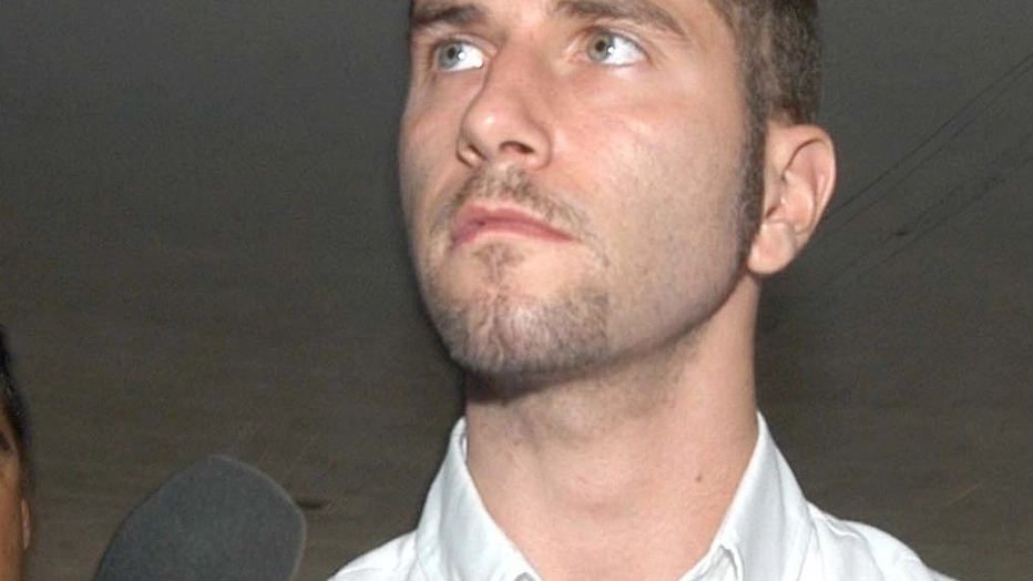 Eros Monterosso in un’immagine del 2004 quando fu interrogato in tribunale a Varese