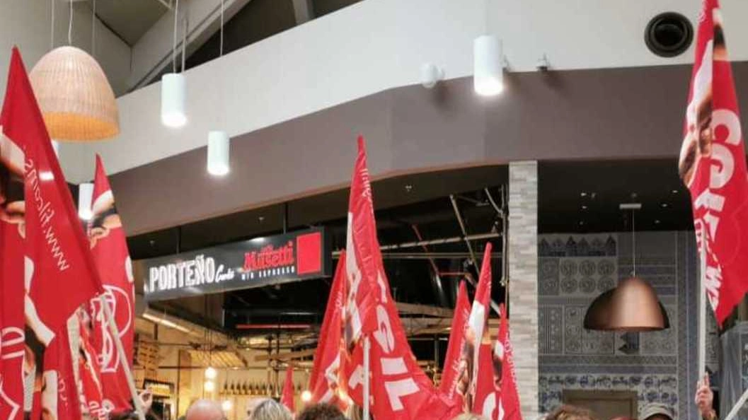 Una delle proteste durante le lotte sindacali