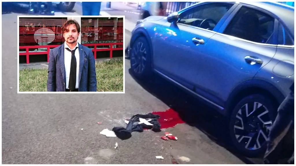 La scena dell'incidente e, nel riquadro, la vittima Vassil Facchetti La scena dell'incidente e, nel riquadro, la vittima Vassil Facchetti