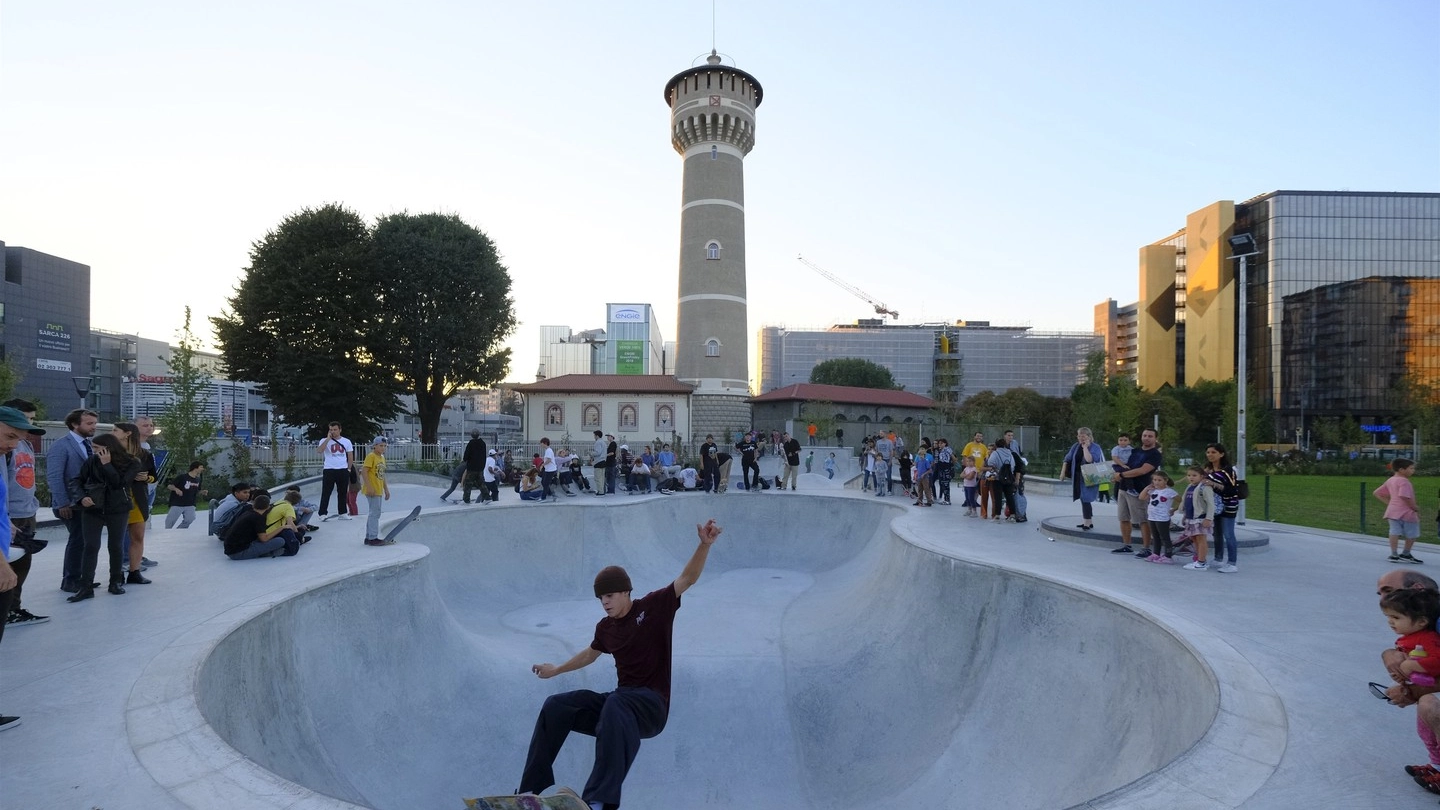 Lo skate park del Parco della Torre (Newpress)