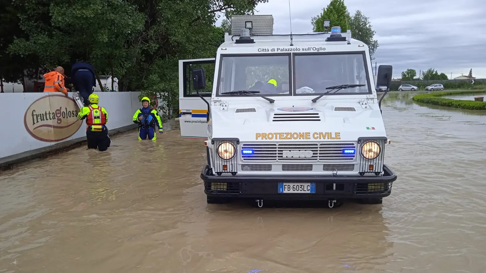La protezione civile di Brescia in azione a Ravenna