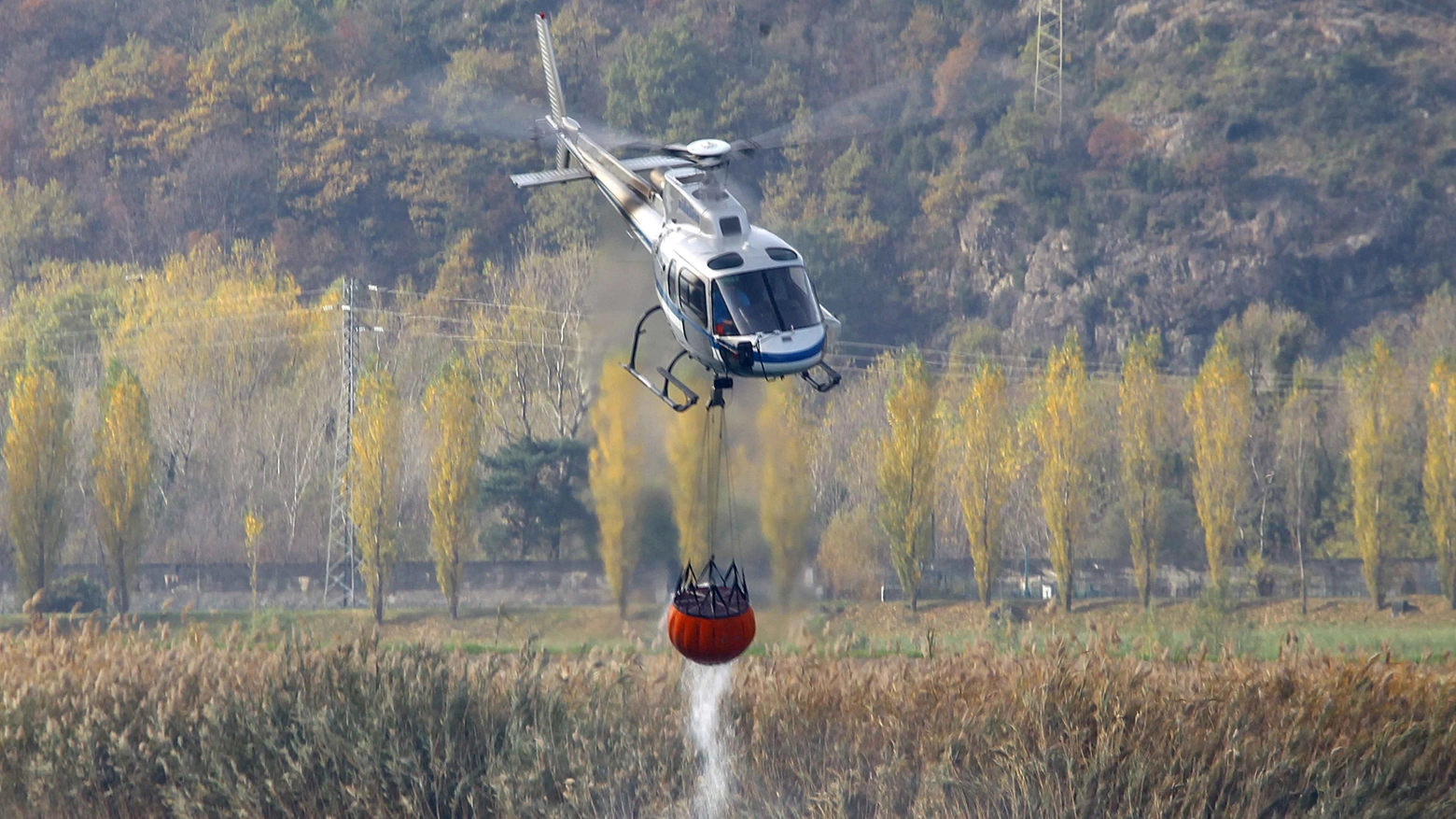 L'elicottero in azione