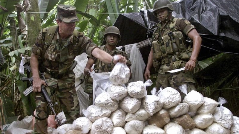Cocaina confiscata ai narcos sudamericani