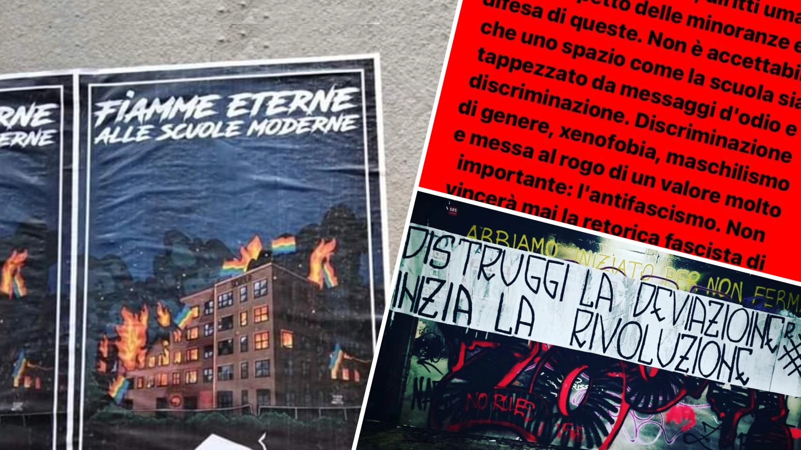 I manifesti e le scritte omofobe comparsi in alcuni licei e università di Milano
