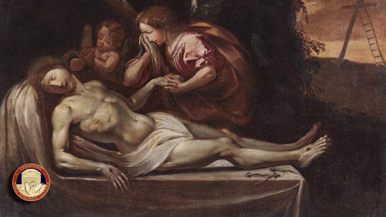 Compianto su Cristo morto, dipinto del XVII secolo restituito alla parrocchia di Barbaiana Compianto su Cristo morto, dipinto del XVII secolo restituito alla parrocchia di Barbaiana