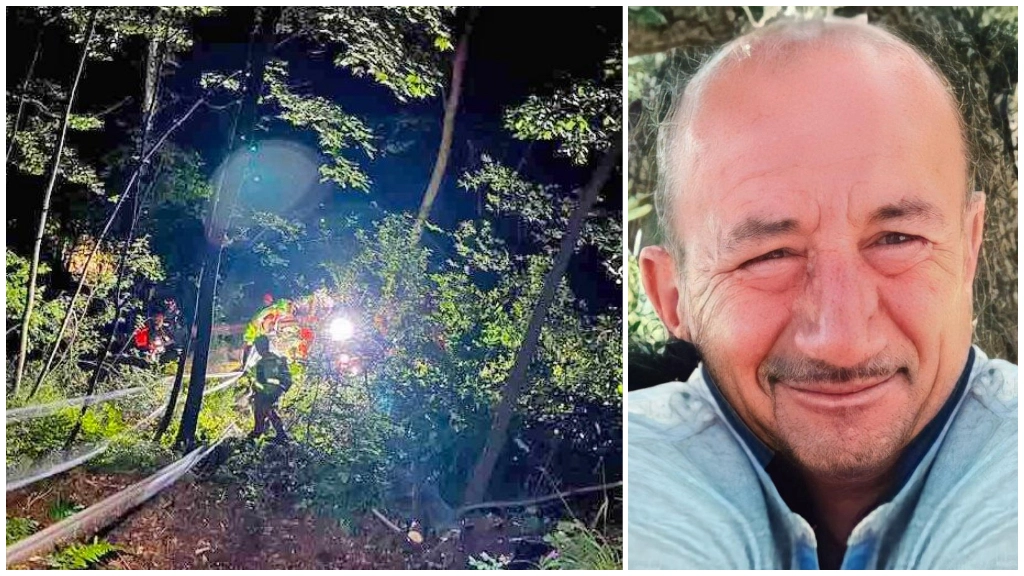 Il recupero dell'auto nel dirupo; a destra, Marco Angiolini Il recupero dell'auto nel dirupo; a destra, Marco Angiolini