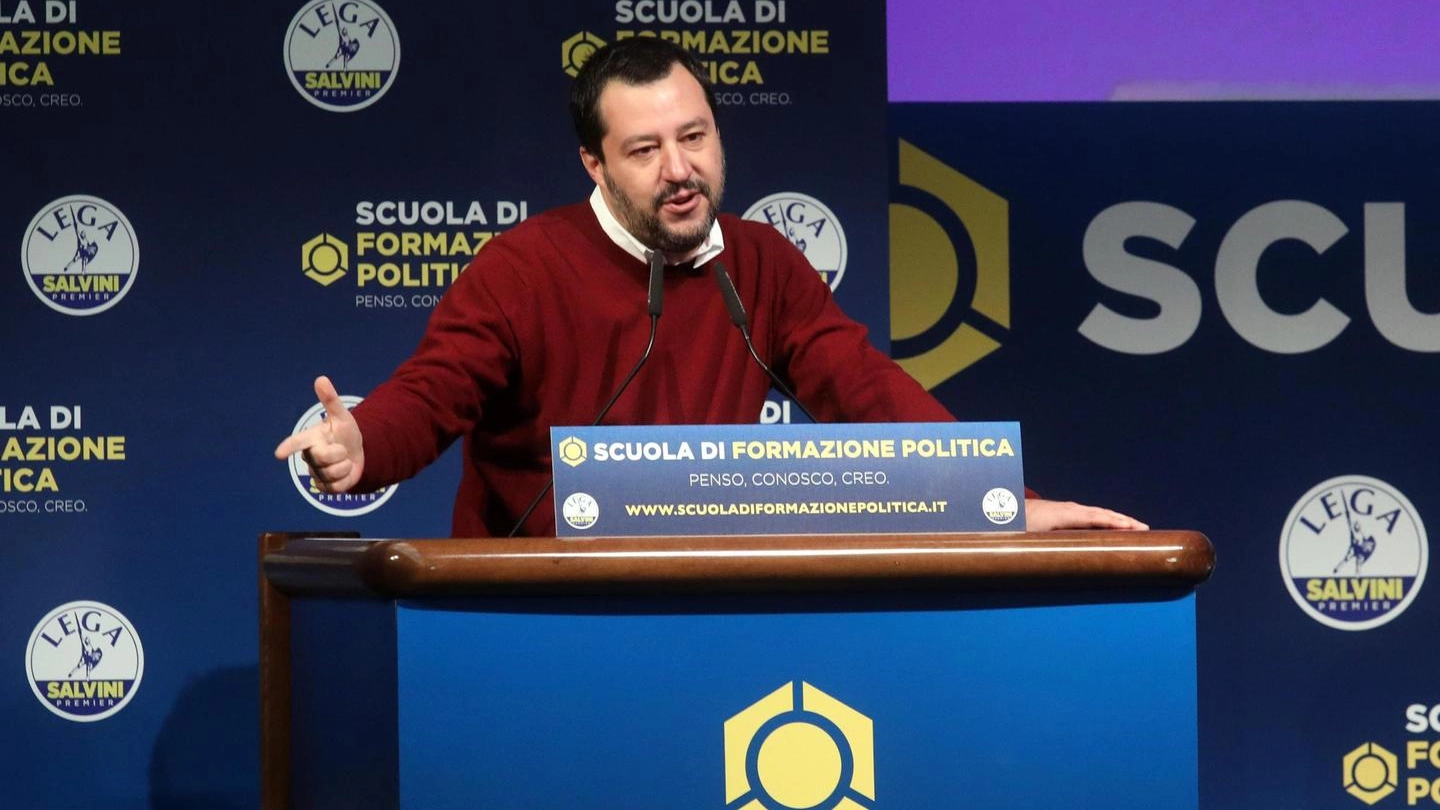 Matteo Salvini alla scuola di formazione politica della Lega