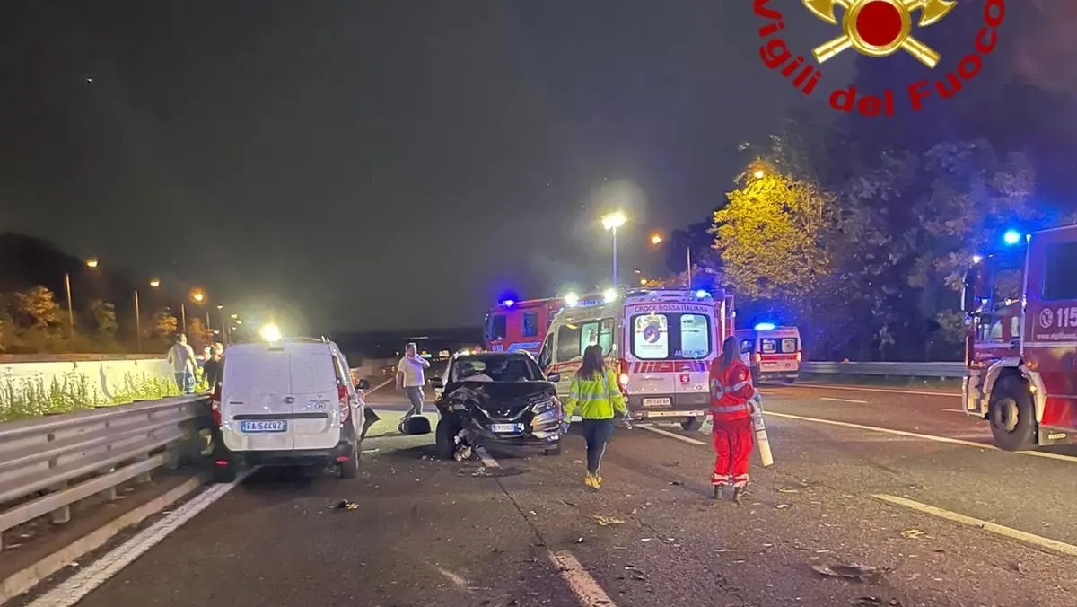 I mezzi incidentati lungo l'A8 I mezzi incidentati lungo l'A8