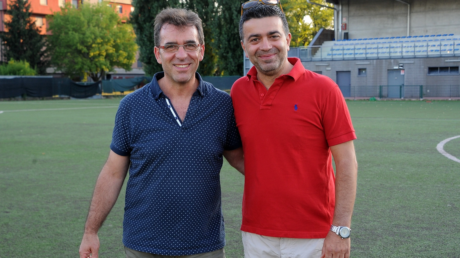 Da sinistra il presidente Fabrizio Razzini e l'allenatore Gianluca Annoni