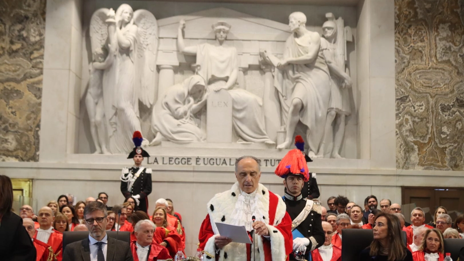 Giuseppe Ondei, presidente della Corte d'appello di  Milano in occasione dell'inaugurazione dell'anno giudiziario
