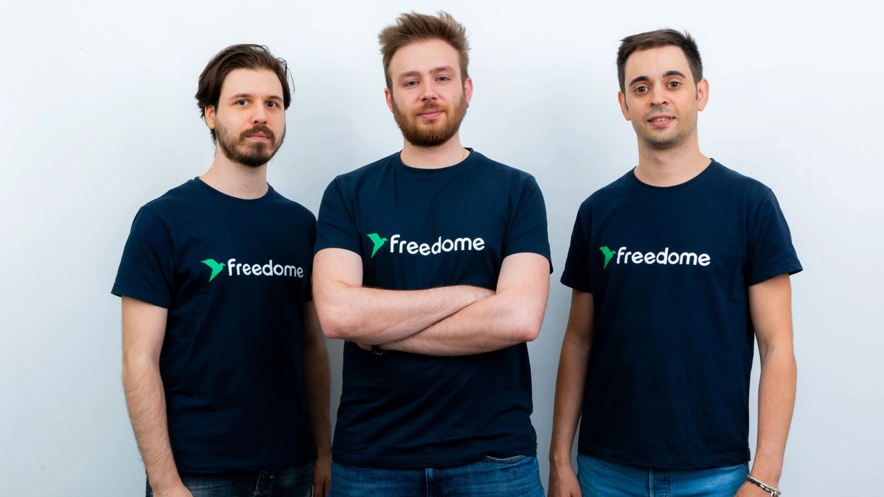 I fondatori di Freedome, Michele Mezzanzanica, Manuel Siclari e Simone Ferlisi