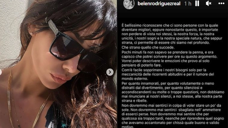 Belen Rodriguez e il post su Instagram