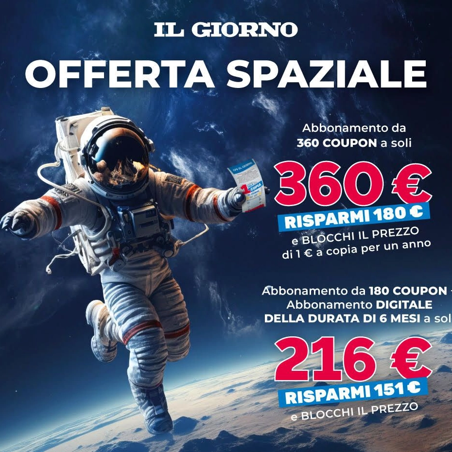 Il volantino con le promozioni per gli abbonamenti a Il Giorno
