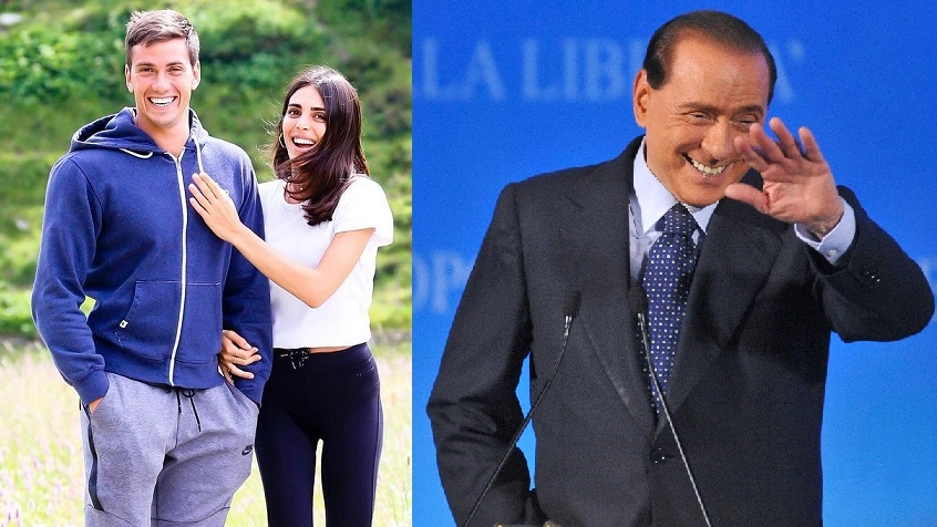 Luigi Berlusconi e Federica Fumagalli insieme a Silvio Berlusconi