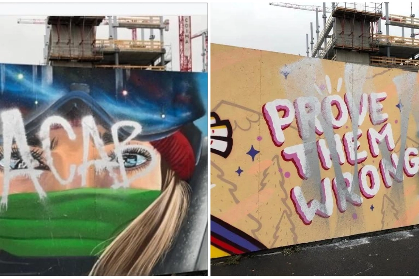 Due dei dipinti presi di mira (FB Alessandro Giungi)