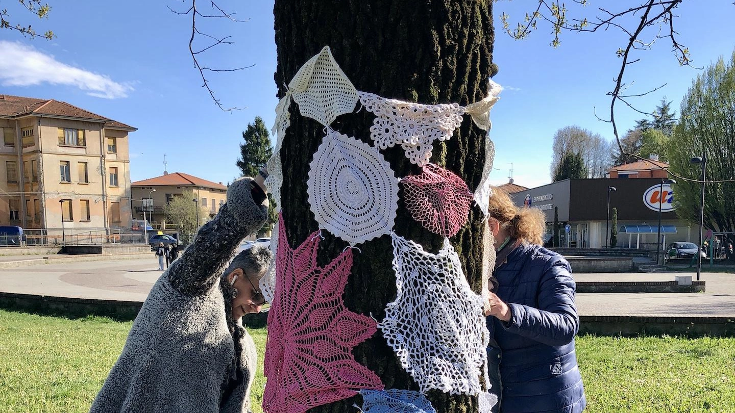 Barzanò celebra la Giornata del lavoro a maglia rivestendo alberi e segnali stradali con opere d’arte in arrivo da tutto il mondo