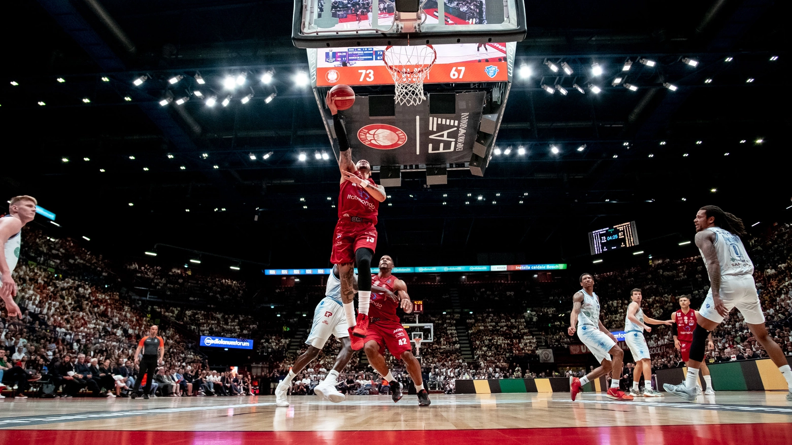 L'Olimpia Milano batte Sassari 80-75 L'Olimpia Milano batte Sassari 80-75