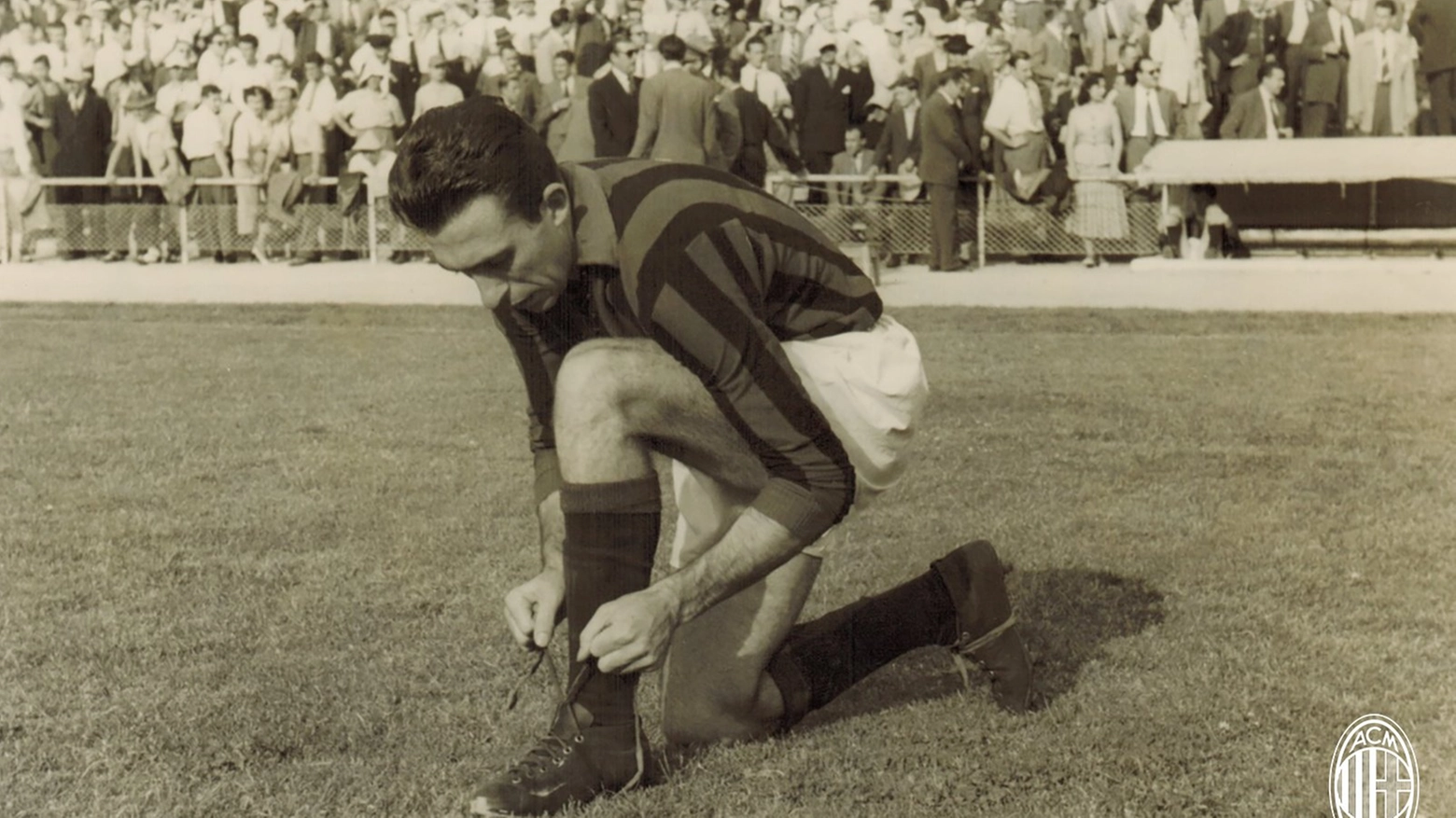 Mario Bergamaschi con la maglia del Milan (foto Ac Milan)