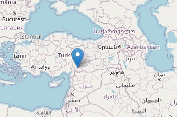 La mappa della Turchia e l'epicentro del terremoto 