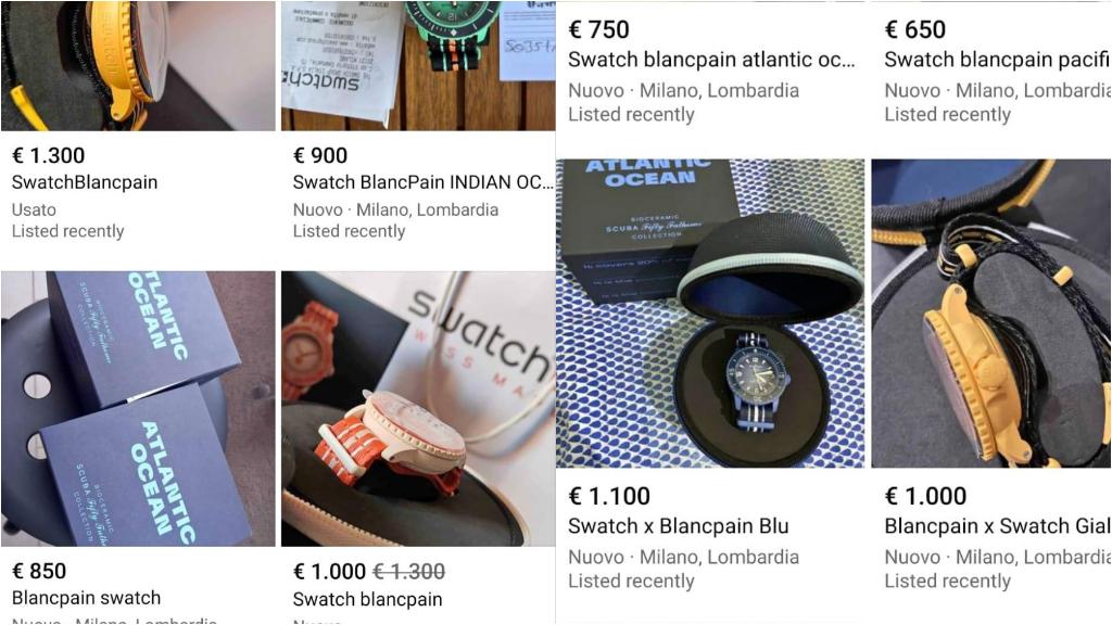 O famoso Blancpain Swatch por 390€ é agora revendido online a preços três vezes superiores
