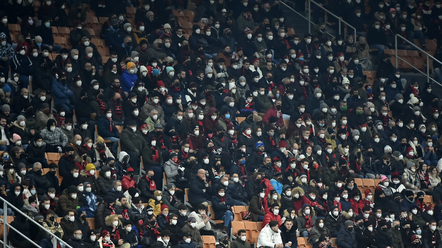 Spettatori a San Siro per Milan-Roma