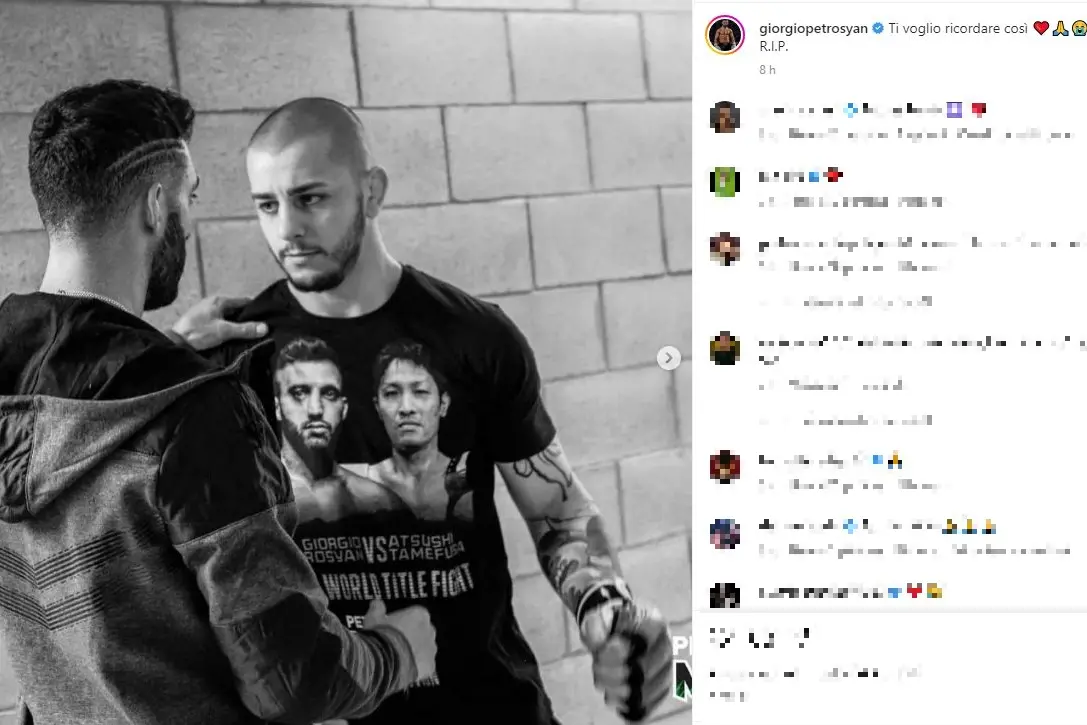 Il post di Giorgio Petrosyan (Foto Instagram)
