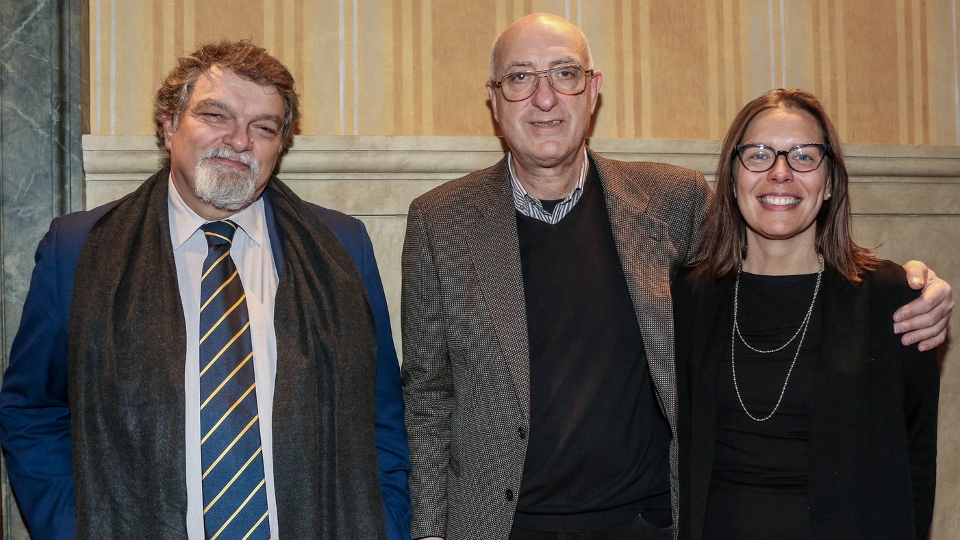 Da sinistra  Luigi Cuomo, Ferruccio Patti e Eleonora Montani (Newpress)