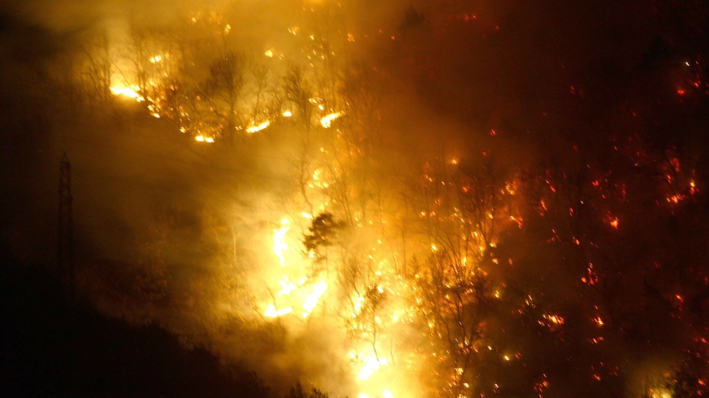 L'incendio in Valtellina