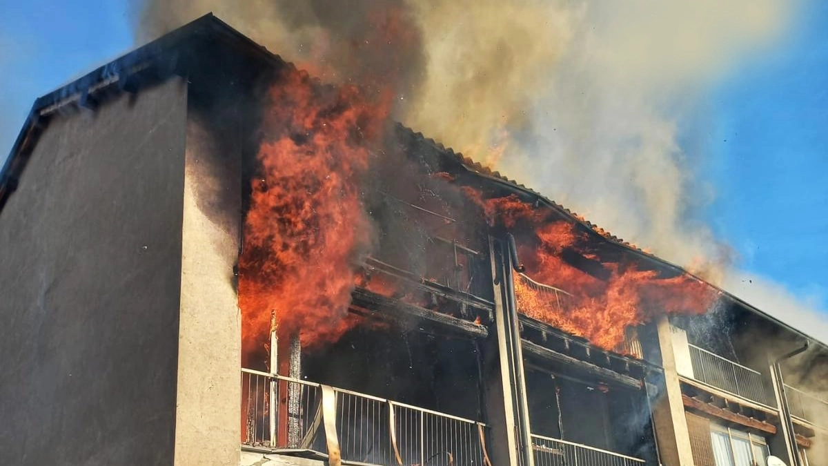 L'incendio a Vidalengo L'incendio a Vidalengo