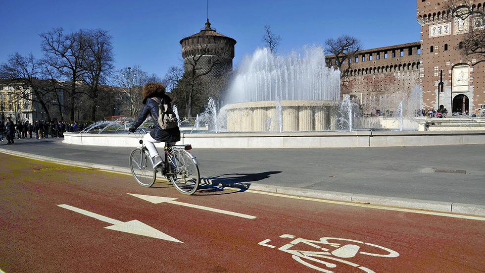 Pista ciclabile a Milano