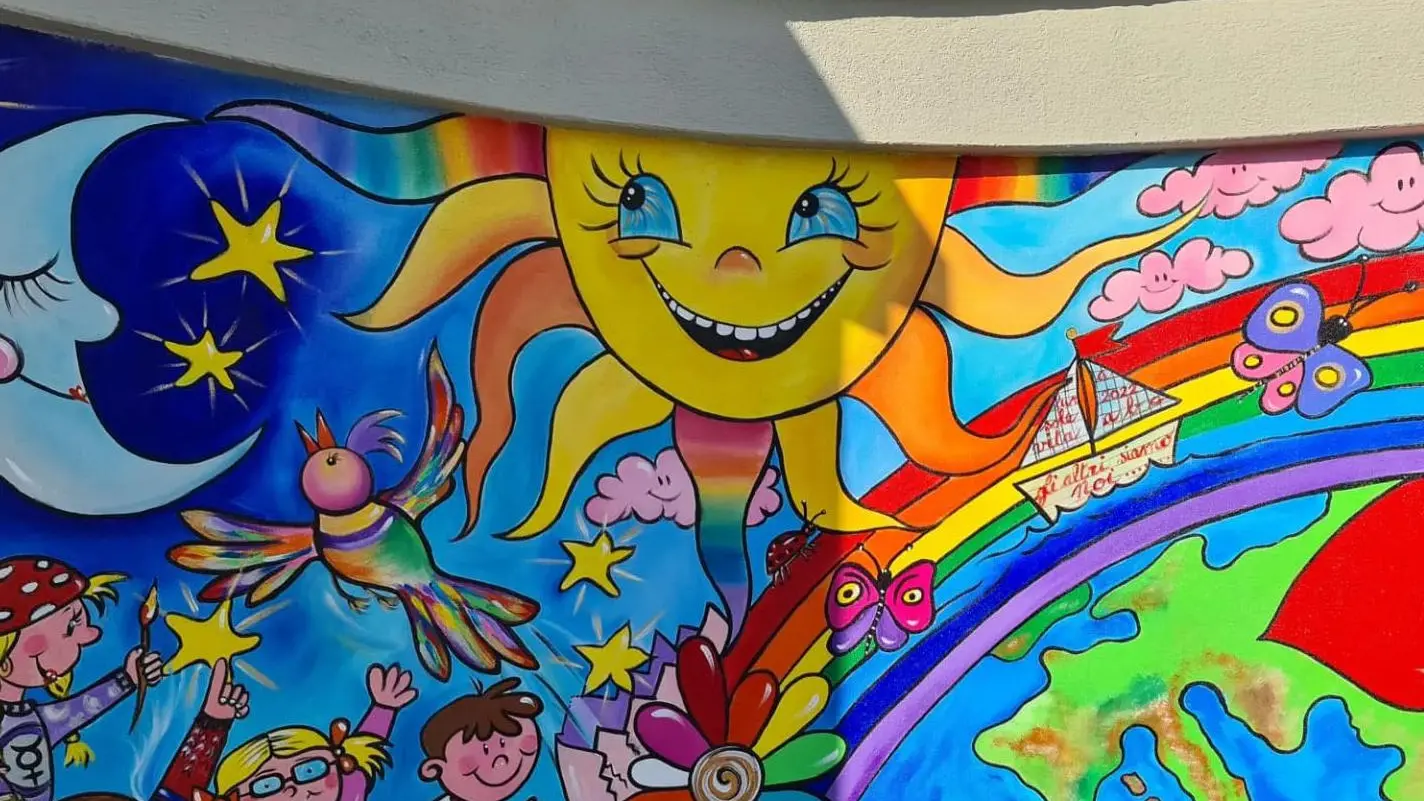 Ecco il murale di via Melvin Jones realizzato da Il Grappolo e Serena Ecco il murale di via Melvin Jones realizzato da Il Grappolo e Serena