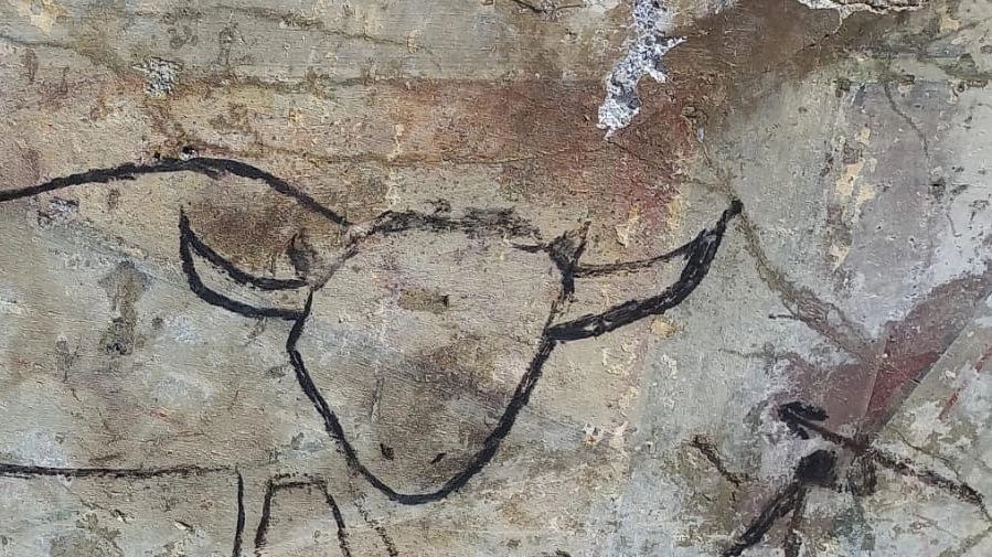 Gli affreschi vandalizzati Gli affreschi vandalizzati