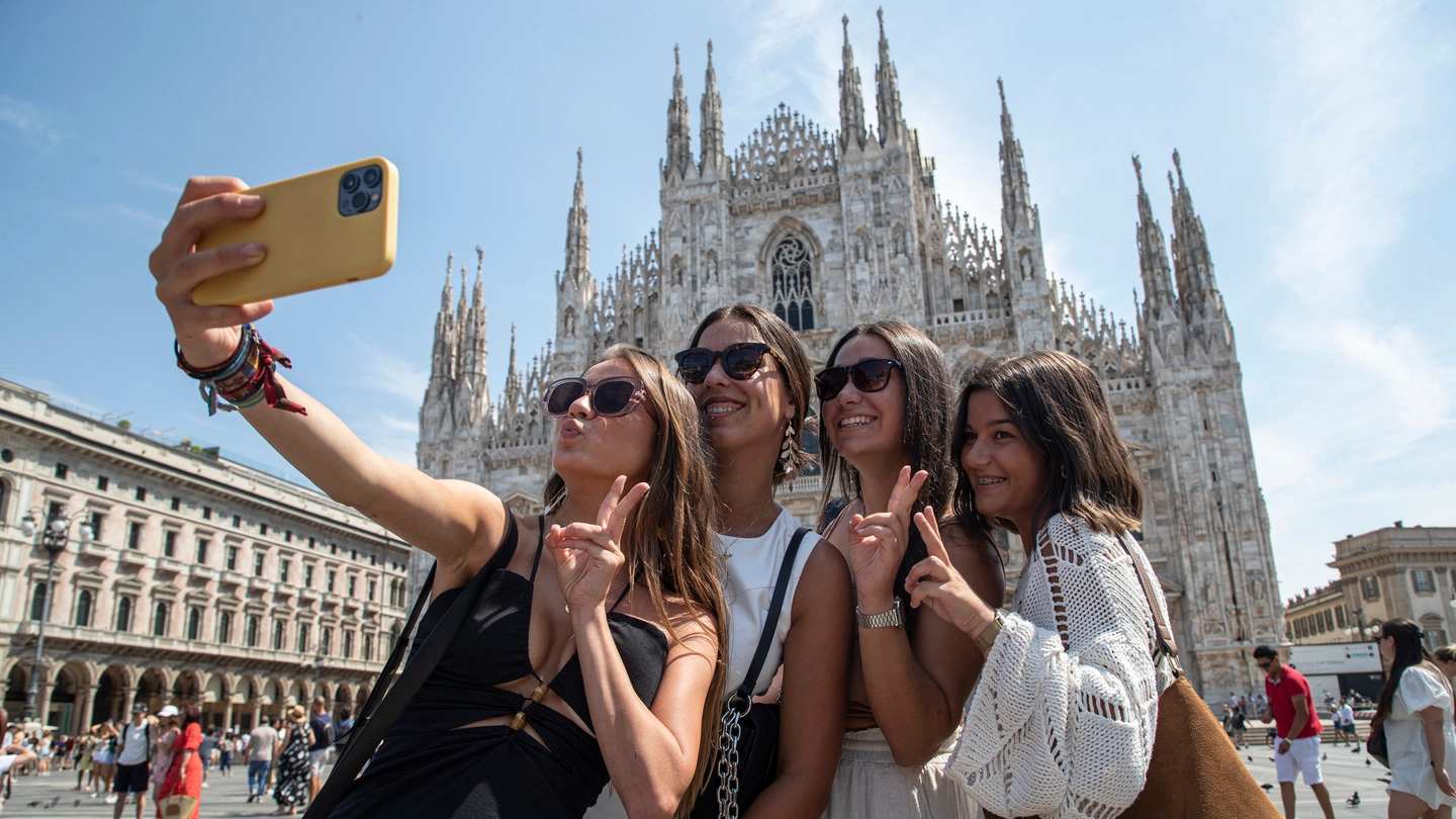 Selfie con il Duomo di Milano