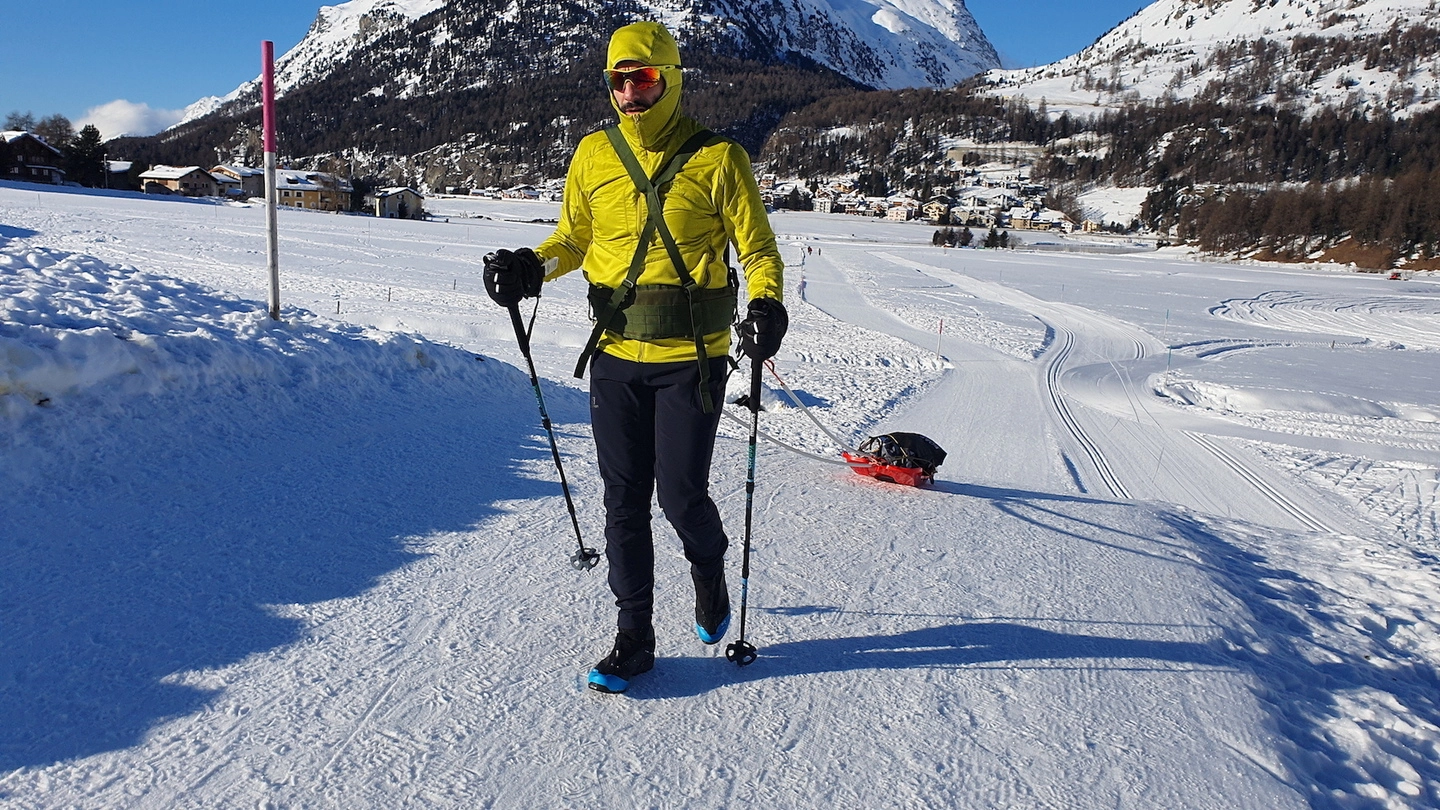 Simone Leo si è allenato sulle nevi svizzere di St. Moritz a temperature rigidissime