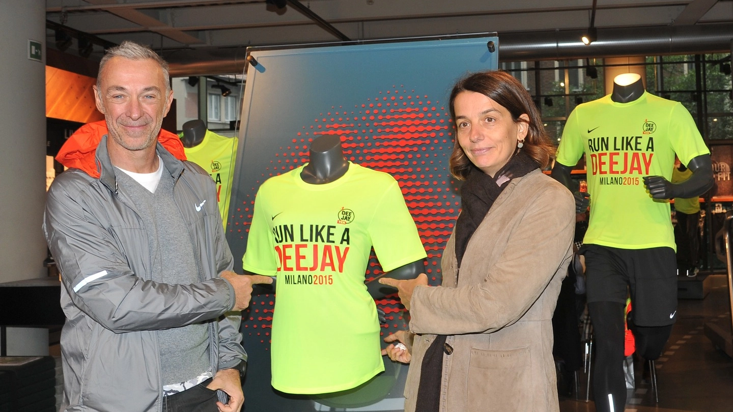 Dj Linus con Chiara Bisconti, assessore allo sport di Milano