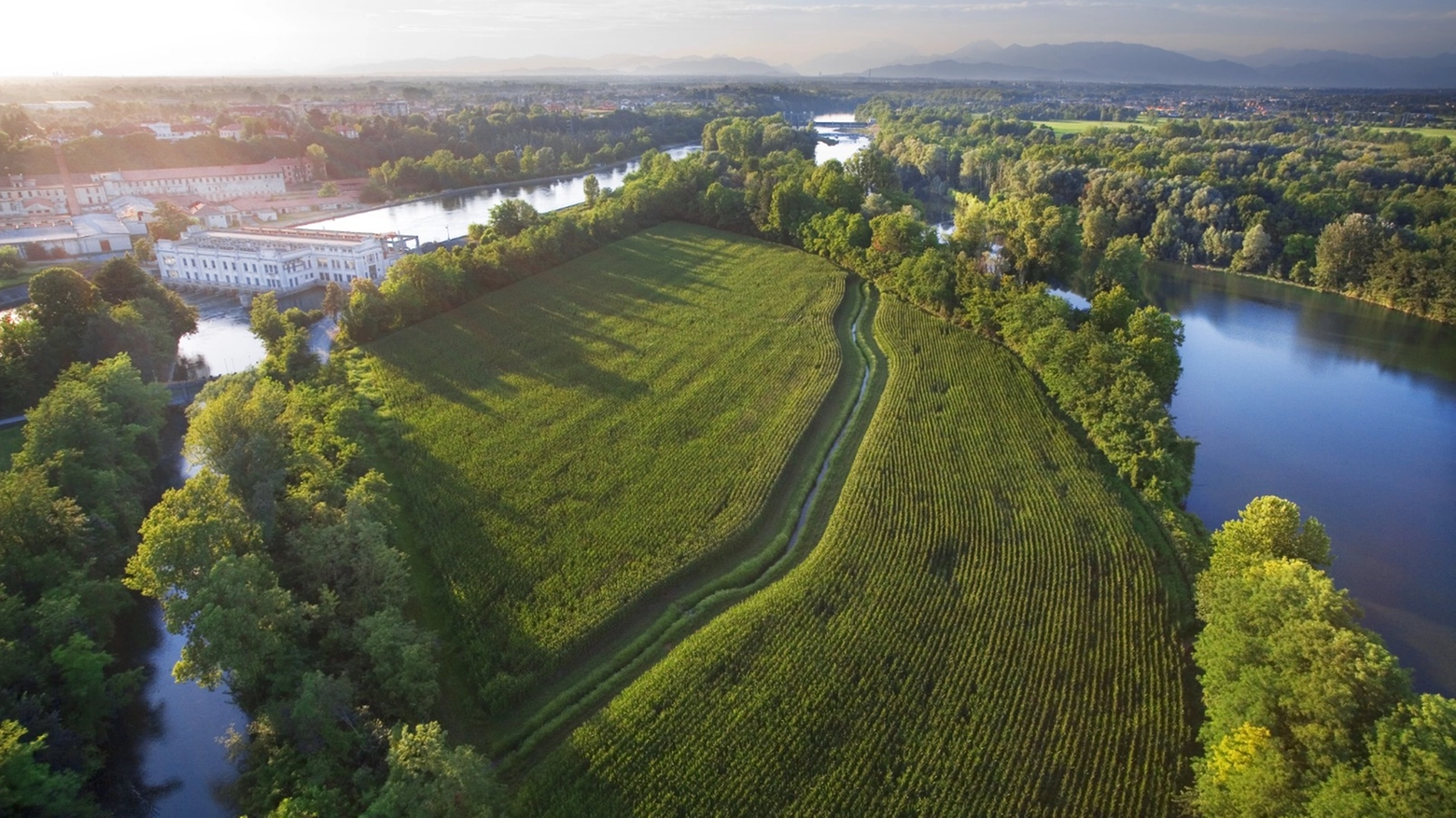 Una veduta del Parco Adda Nord, uno dei grandi parchi regionali della Lombardia