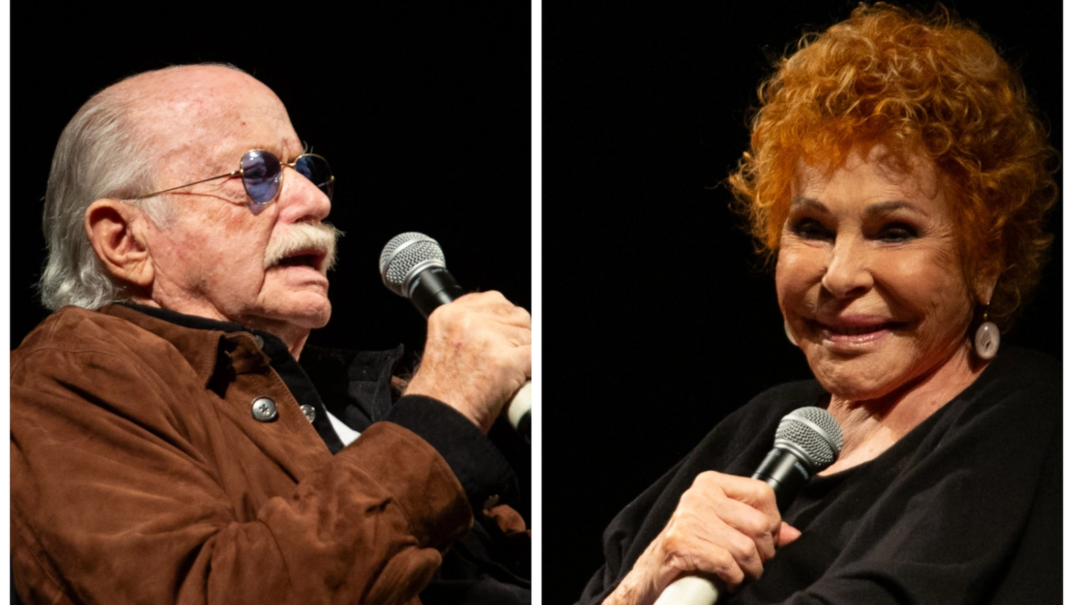 I due artisti al Piccolo Teatro Grassi in occasione della presentazione del libro del cantante: ‘Cosa farò da grande. I miei primi 90 anni’