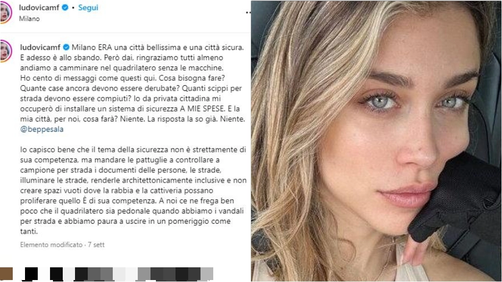 Ludovica Frasca e lo sfogo su Instagram di qualche settimana fa