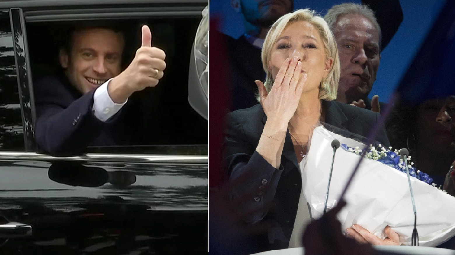 Emmanuel Macron e Marine Le Pen (LaPresse)
