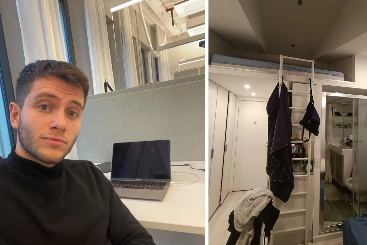 Alessandro Cerioni e il monolocale di 9 mq dove viveva