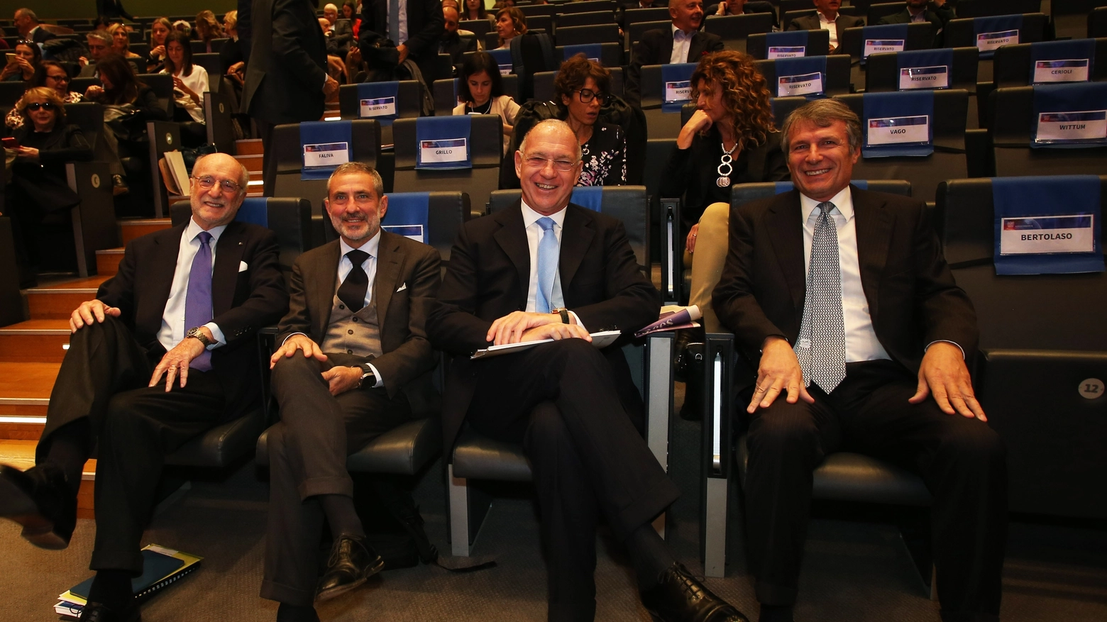 Gianfelice Rocca, Americo Ciccehtti, Sergio Dompè e Alessandro Spada al Milano Life Sciences Forum Gianfelice Rocca, Americo Ciccehtti, Sergio Dompè e Alessandro Spada al Milano Life Sciences Forum