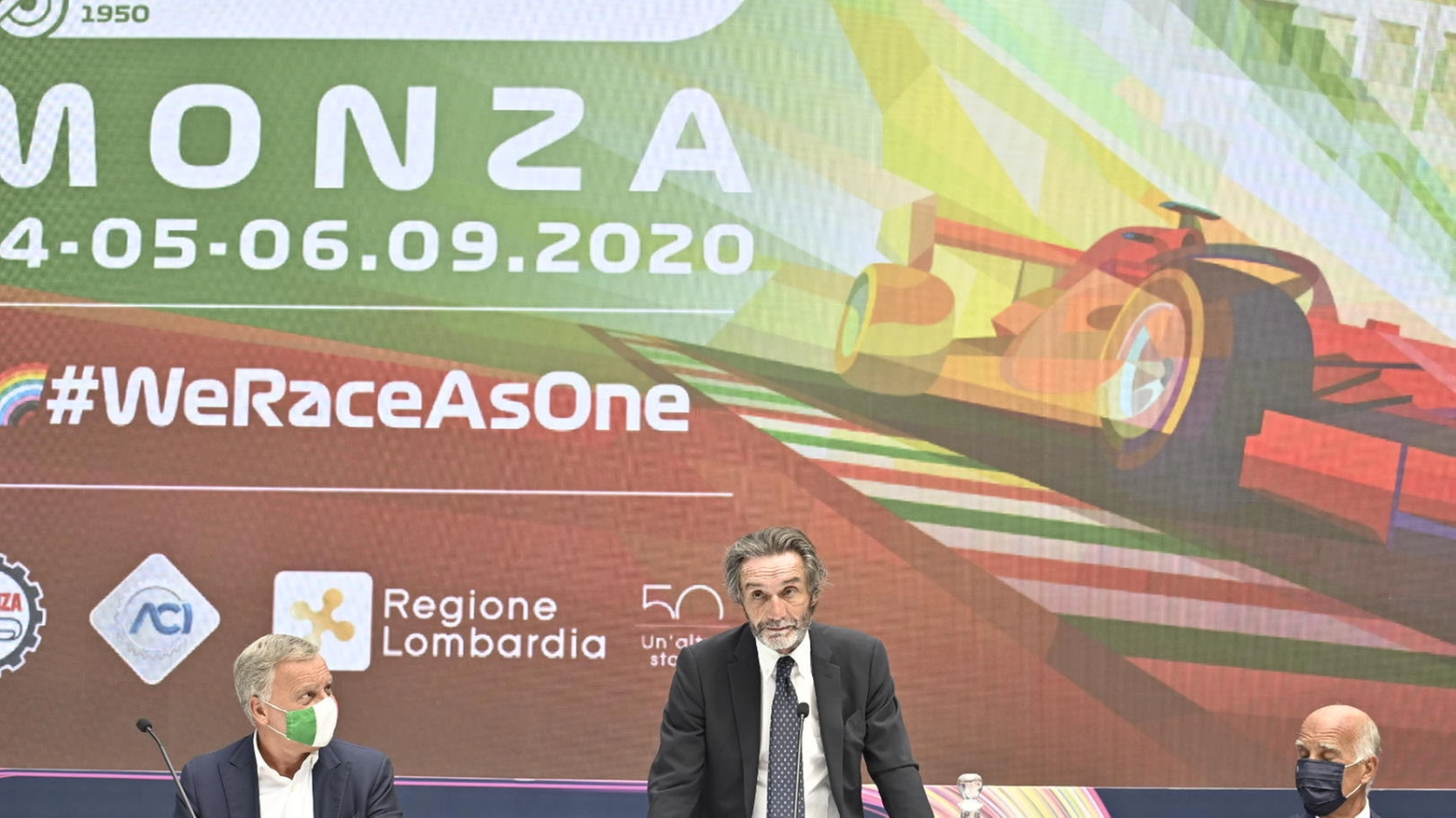 Attilio Fontana alla presentazione del Gp di Monza (Dire)