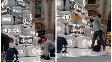 Albero di Natale imbrattato, la scelta di Gucci: “Non toglieremo la vernice”