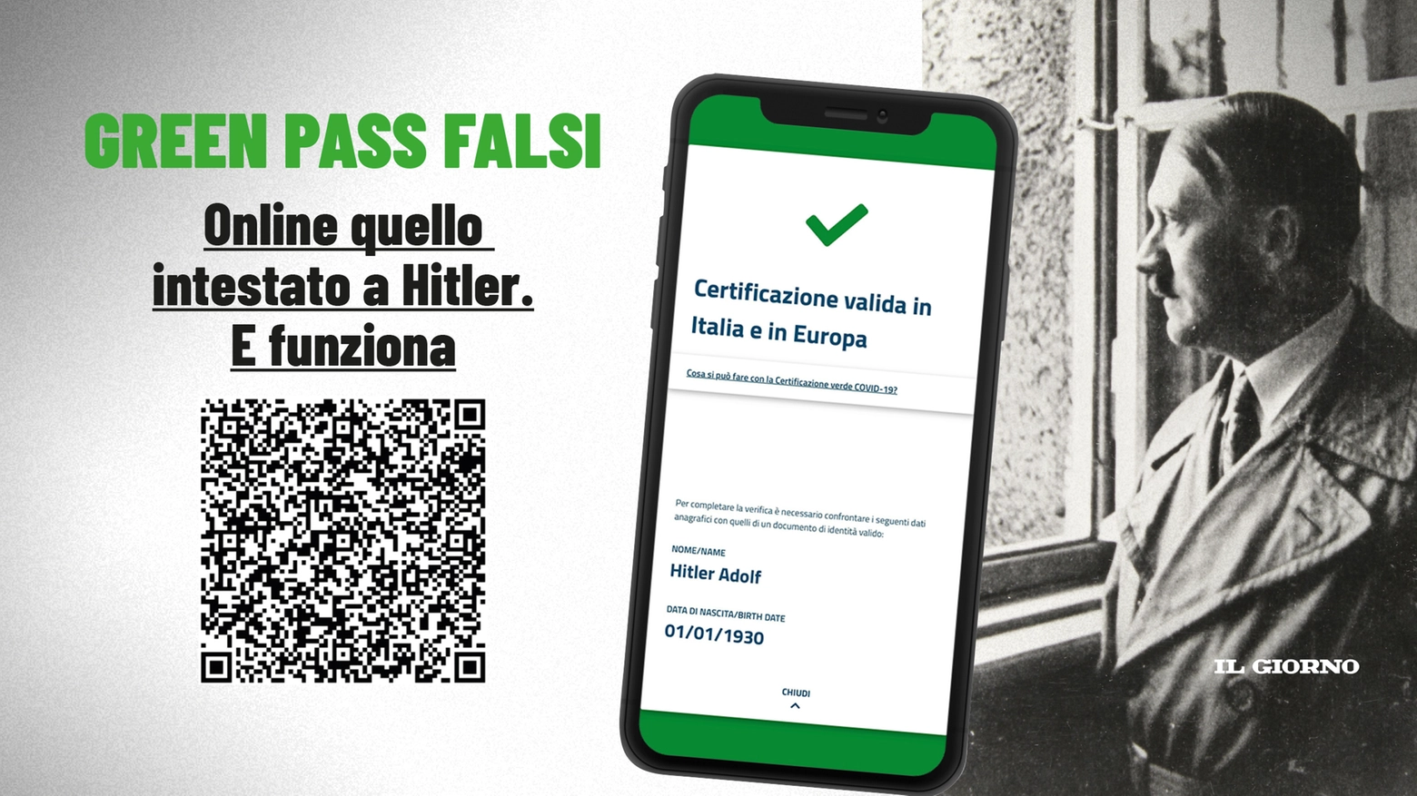 Hitler e il falso Green pass