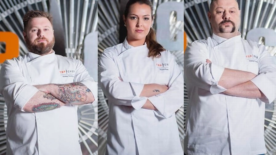 Finalisti Top Chef Italia: Matteo Torretta, Maria Amalia Anedda e Matteo Fronduti