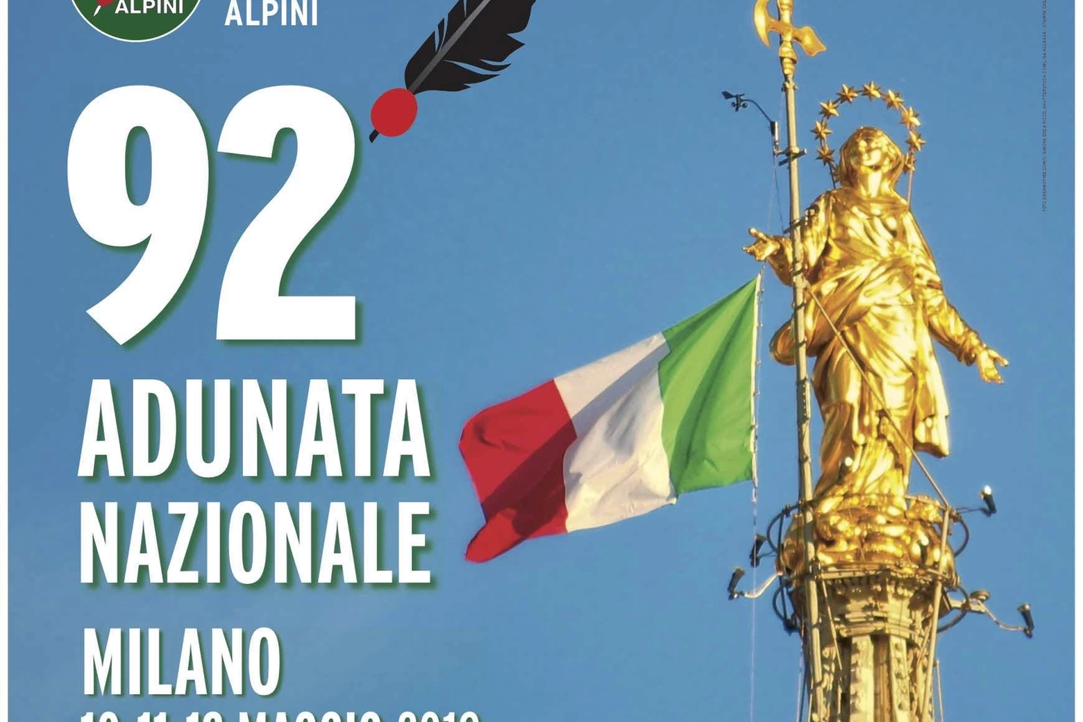 Manifesto Adunata Nazionale Alpini a Milano