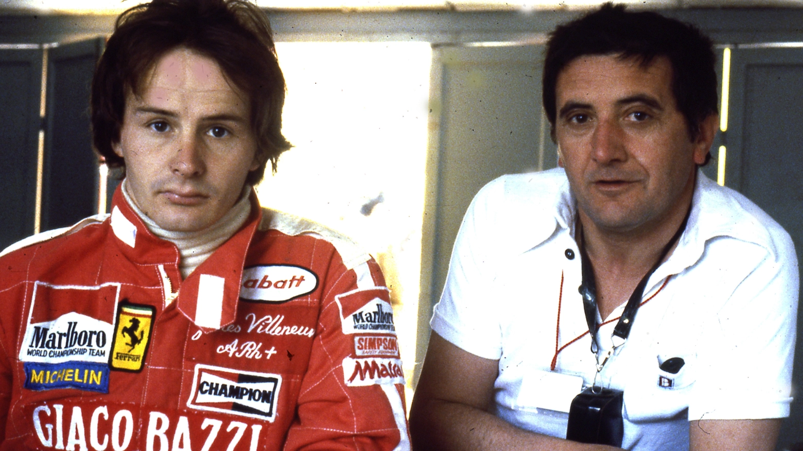 Nino Cassotti in una foto con Gilles Villeneuve nel 1978 (De Pascale)